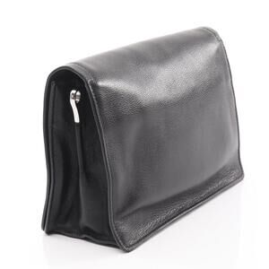 Prada GLACECALF Shoulder Bag Leather Black